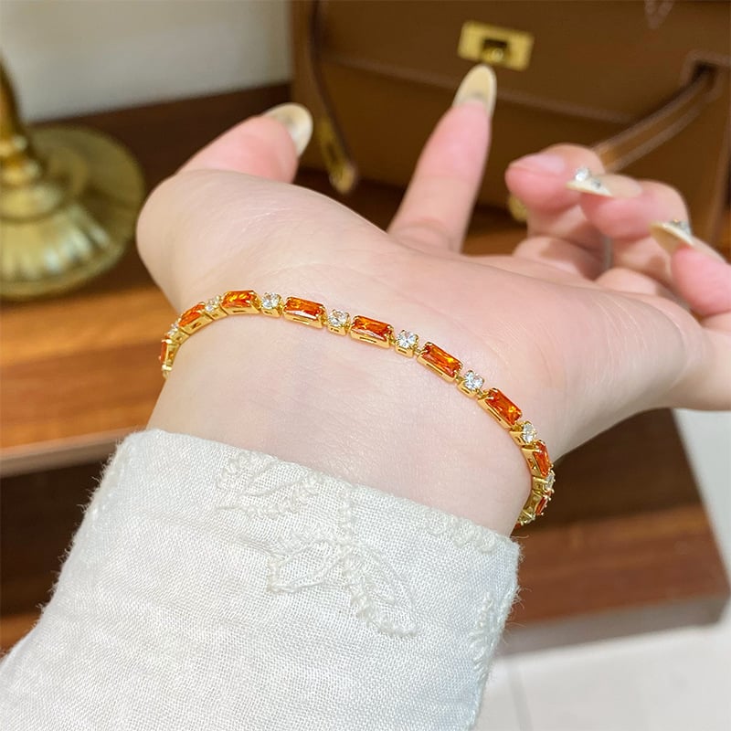 Гривна от мед за жени, геометрична форма, циркония, стил лукс