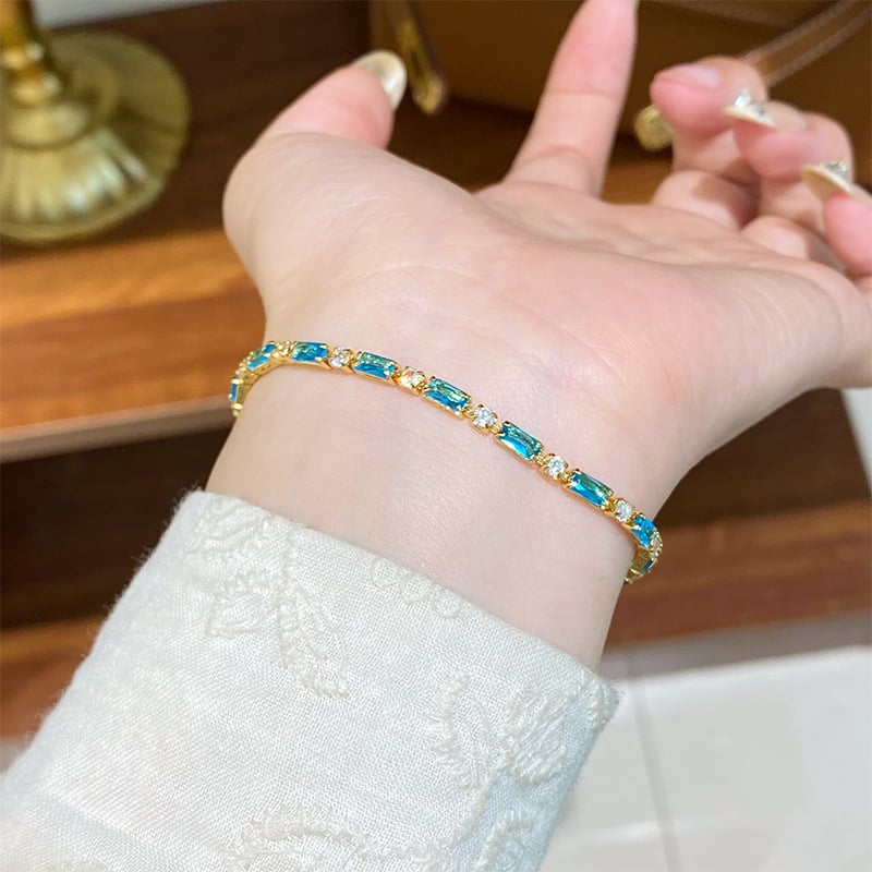 Гривна от мед за жени, геометрична форма, циркония, стил лукс