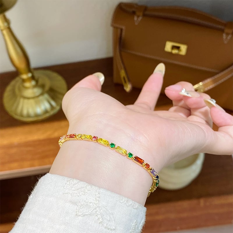 Гривна от мед за жени, геометрична форма, циркония, стил лукс