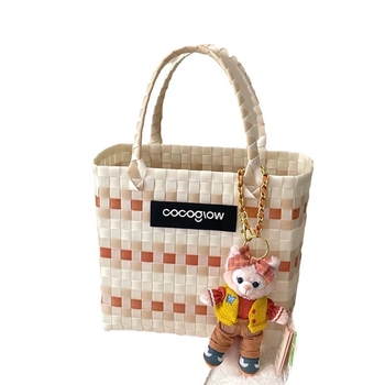 Τσάντα Tote από PP, στυλ δρόμου, οριζόντια τετράγωνη μορφή, χωρίς επένδυση