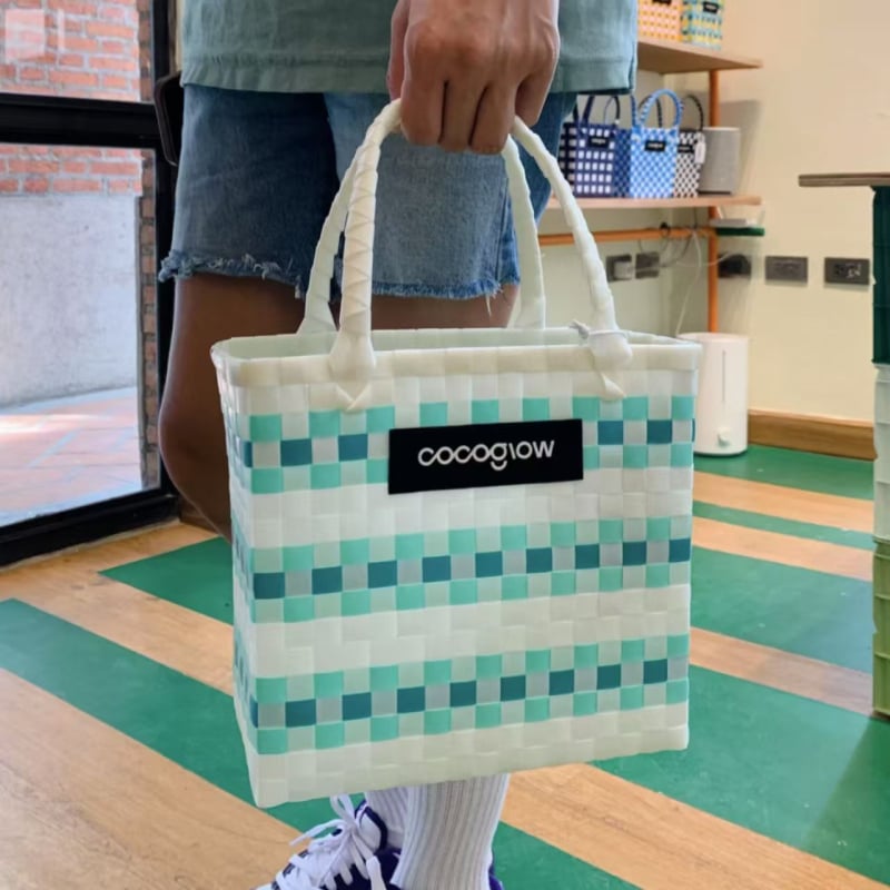 Τσάντα Tote από PP, στυλ δρόμου, οριζόντια τετράγωνη μορφή, χωρίς επένδυση