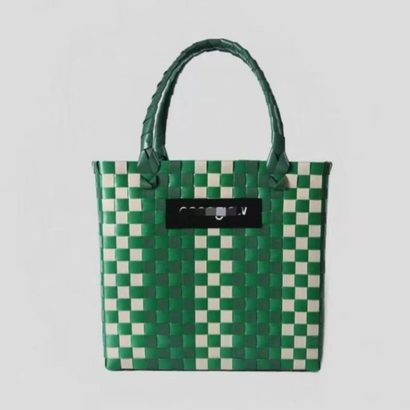 Τσάντα Tote από PP, στυλ δρόμου, οριζόντια τετράγωνη μορφή, χωρίς επένδυση