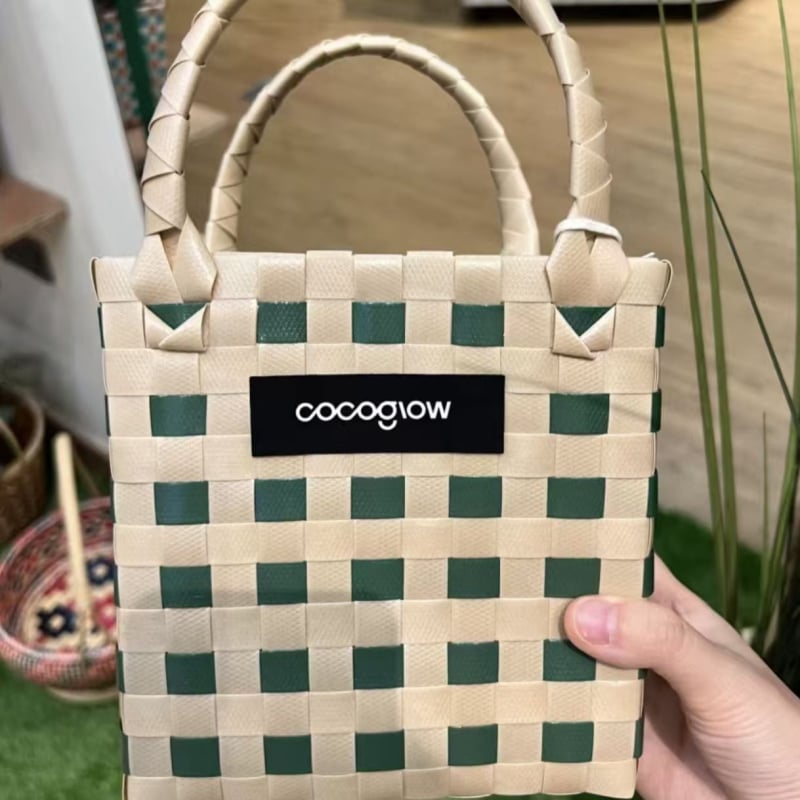 Τσάντα Tote από PP, στυλ δρόμου, οριζόντια τετράγωνη μορφή, χωρίς επένδυση