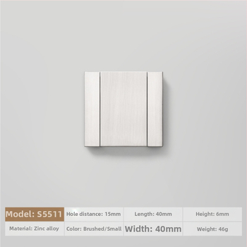 Plakana slēpta roktura no cinka sakausējuma piemērota skapja durvīm un atvilktnēm, anodizēts pārklājums, moderns minimālisms