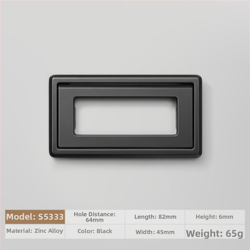 Plakana slēpta roktura no cinka sakausējuma piemērota skapja durvīm un atvilktnēm, anodizēts pārklājums, moderns minimālisms