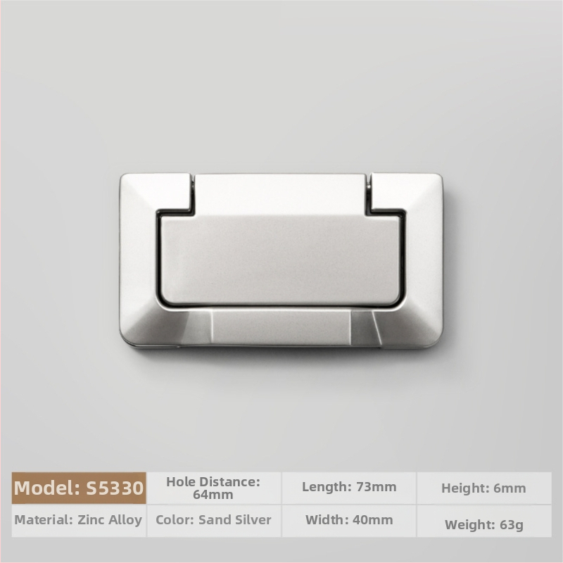 Plakana slēpta roktura no cinka sakausējuma piemērota skapja durvīm un atvilktnēm, anodizēts pārklājums, moderns minimālisms