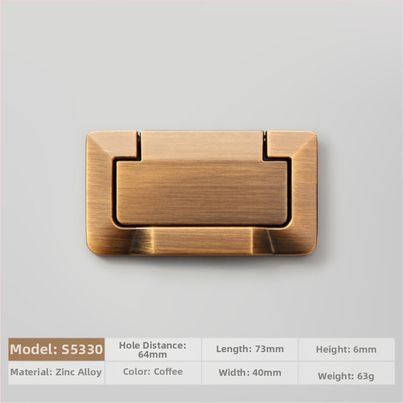 Plakana slēpta roktura no cinka sakausējuma piemērota skapja durvīm un atvilktnēm, anodizēts pārklājums, moderns minimālisms