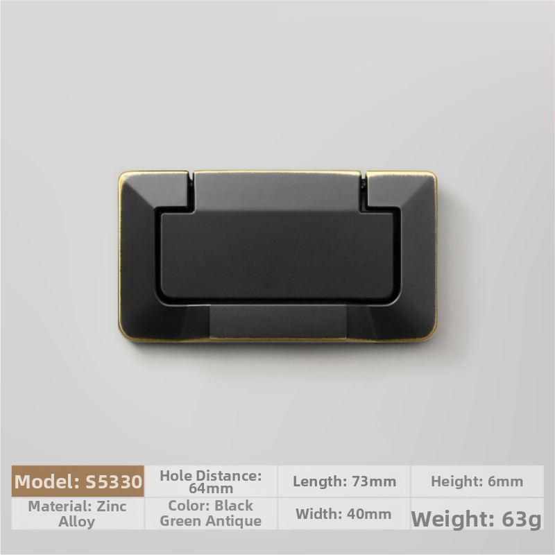 Plakana slēpta roktura no cinka sakausējuma piemērota skapja durvīm un atvilktnēm, anodizēts pārklājums, moderns minimālisms