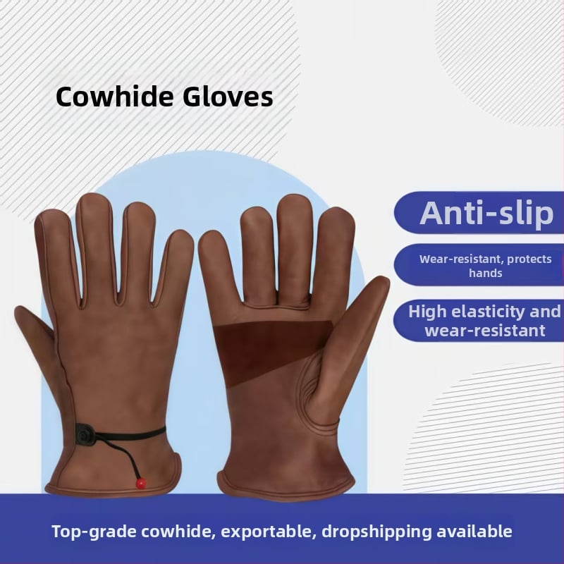 Δερμάτινες εργασιακές γάντες εξωτερικής χρήσης – Αντιολισθητικές, Αντιδιάτρητες, Ανεκτικές σε λιπαρούς διαλύτες, Αντιστατικές, Αναπνεύσιμες