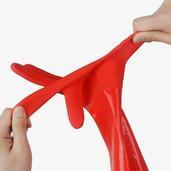 Γάντια εργασίας Chunlei 969-40 με επένδυση φλίς, PU αντίκρισμα κατά του κρύου, αντιολισθητικά, μακρυά και παχυνόμενα, latex γάντια για οικιακές δουλειές και πλύσιμο πιάτων