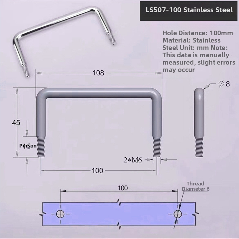 LS506 сгъваема дръжка за шкаф, 304 неръждаема стомана, хромирано покритие, повърхностно монтиране, за врата на шкаф