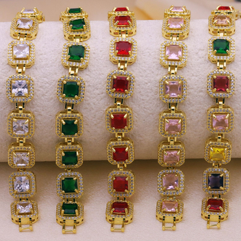 Vaskest käevõru tsirkoni lisanditega • Geomeetriline ruudukujuline disain • Bränd Follow the Stars