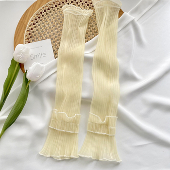 Csipkés napvédő karpántok nyárra; poliészter anyag (31–50%)