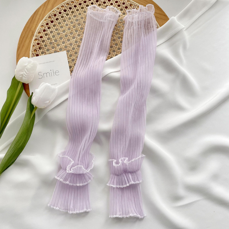 Csipkés napvédő karpántok nyárra; poliészter anyag (31–50%)