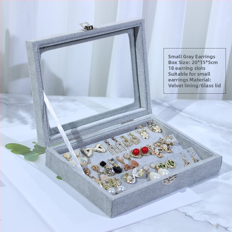 Κουτί αποθήκευσης κοσμημάτων με βάση επίδειξης για σκουλαρίκια, καρφάκια, κολιέ και δαχτυλίδια – Προστασία σκόνης, Μεγάλη χωρητικότητα, Υλικό: Χαρτί, Αγροτικό στυλ