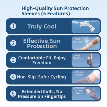 Μανσέτες UV προστασίας από νάιλον για καλοκαίρι – για οδήγηση, ποδηλασία και αθλητικές δραστηριότητες σε εξωτερικούς χώρους, αντιολισθητικές, συμβατές με οθόνη αφής, 81–95% νάιλον