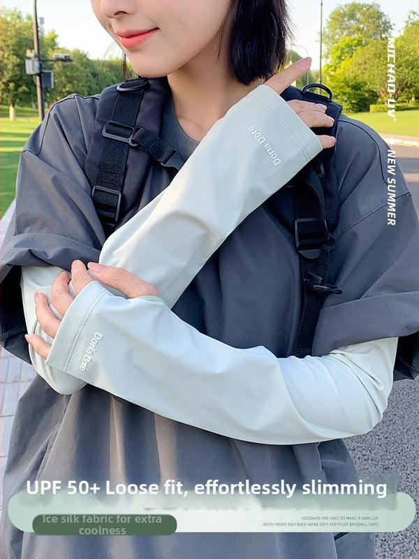 Μανίκια Καλοκαιριού με UV Προστασία, Ice Silk Νάιλον, Λαφριά Εφαρμογή, 71–80% Νάιλον, Κατάλληλα για Οδήγηση και Ποδηλασία