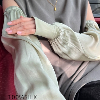 Γυναικείες μανσέτες με UV προστασία από ice silk, χαλαρές και άνετες, για άνοιξη-καλοκαίρι-φθινόπωρο, περιεκτικότητα βασικού υφάσματος 51–60%