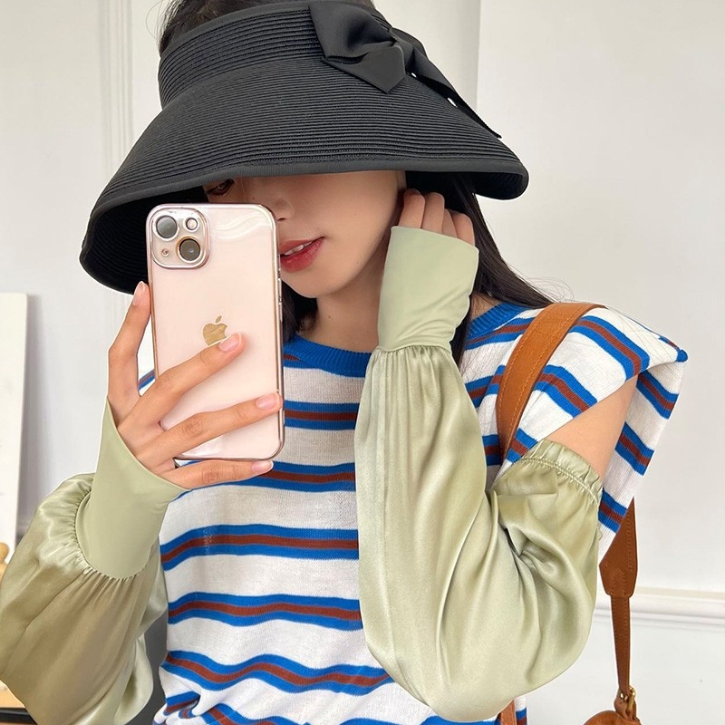 Γυναικείες μανσέτες με UV προστασία από ice silk, χαλαρές και άνετες, για άνοιξη-καλοκαίρι-φθινόπωρο, περιεκτικότητα βασικού υφάσματος 51–60%