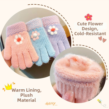 Παιδικές μιτίνες πλεκτές με ανάγλυφο μοτίβο, διατηρούν τη θερμότητα, για αγόρια και παιδιά, φθινοπωρινό-χειμερινό