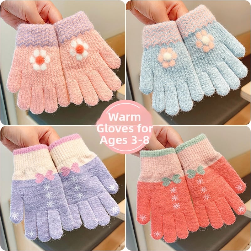 Παιδικές μιτίνες πλεκτές με ανάγλυφο μοτίβο, διατηρούν τη θερμότητα, για αγόρια και παιδιά, φθινοπωρινό-χειμερινό