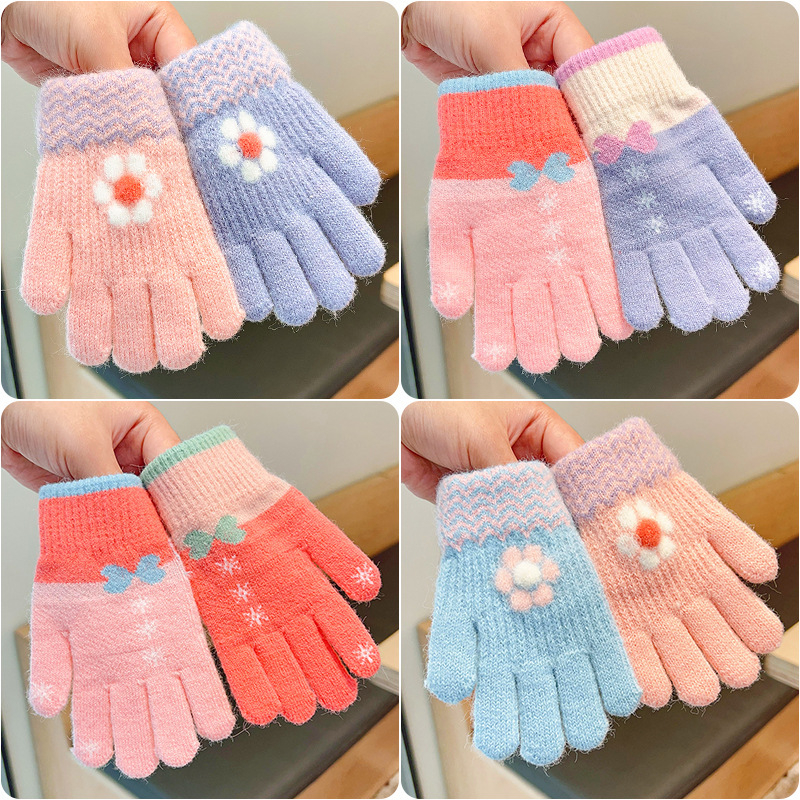 Παιδικές μιτίνες πλεκτές με ανάγλυφο μοτίβο, διατηρούν τη θερμότητα, για αγόρια και παιδιά, φθινοπωρινό-χειμερινό