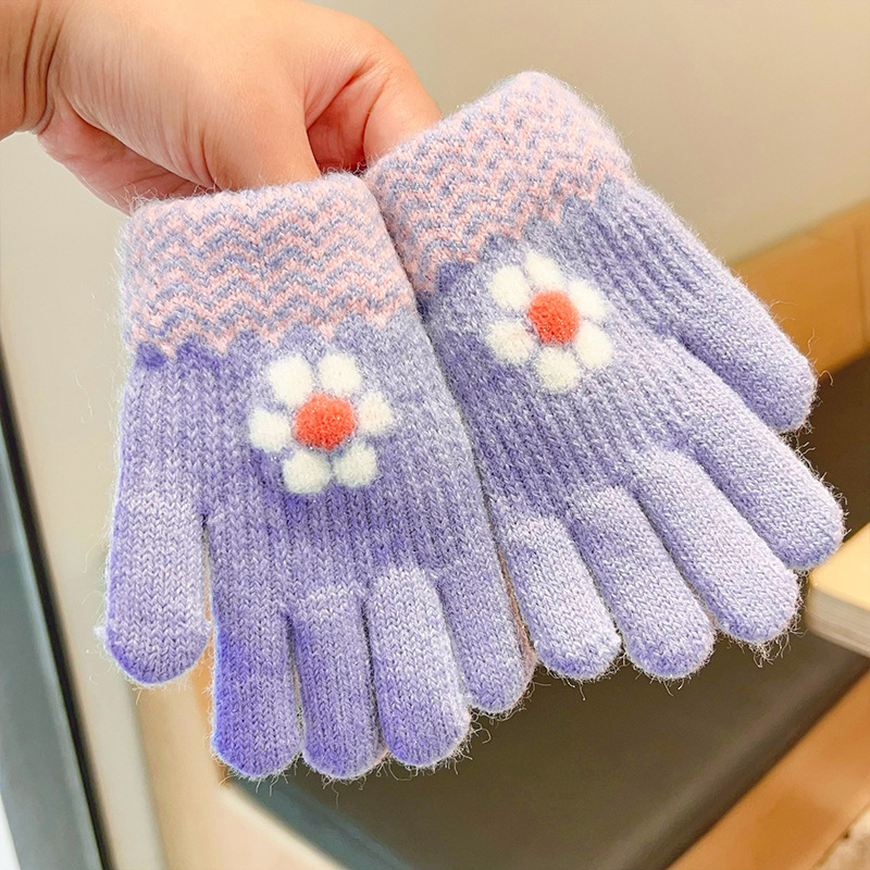 Παιδικές μιτίνες πλεκτές με ανάγλυφο μοτίβο, διατηρούν τη θερμότητα, για αγόρια και παιδιά, φθινοπωρινό-χειμερινό