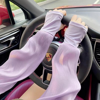 Γυναικείος UV προστατευτικός μανίκι από ice-silk πολυεστέρα για οδήγηση και ποδηλασία | Πολυεστέρας >96% | Καλοκαίρι 2024 | Προέλευση: Jinhua | Στυλ Φρέσκος και Γλυκός