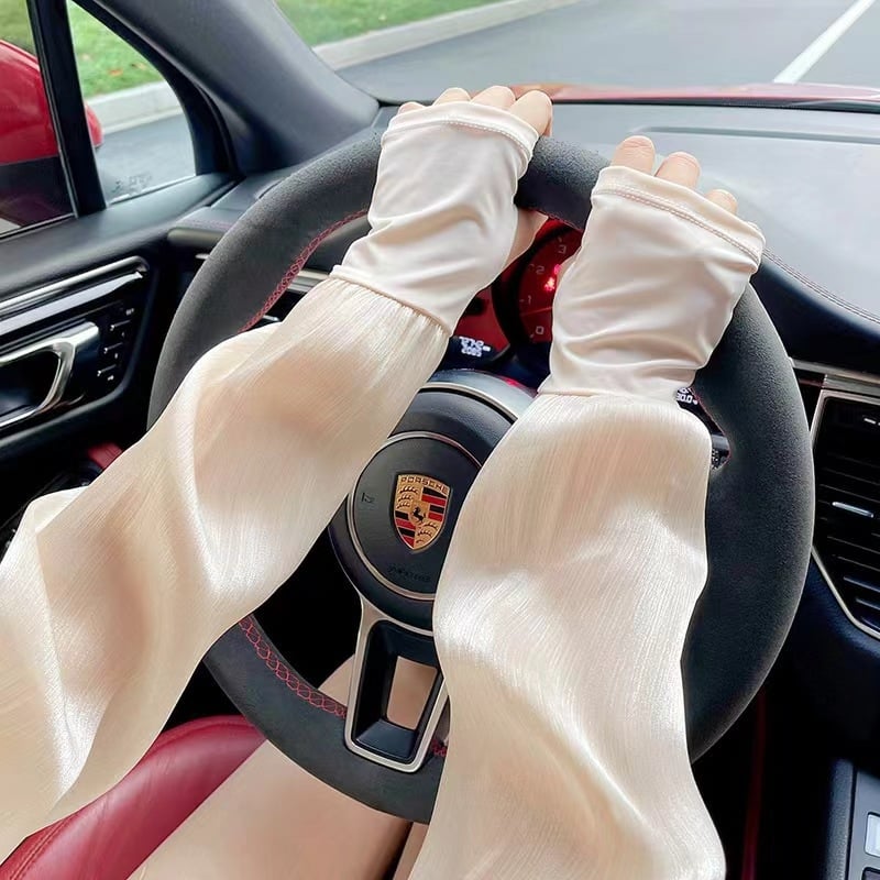 Γυναικείος UV προστατευτικός μανίκι από ice-silk πολυεστέρα για οδήγηση και ποδηλασία | Πολυεστέρας >96% | Καλοκαίρι 2024 | Προέλευση: Jinhua | Στυλ Φρέσκος και Γλυκός