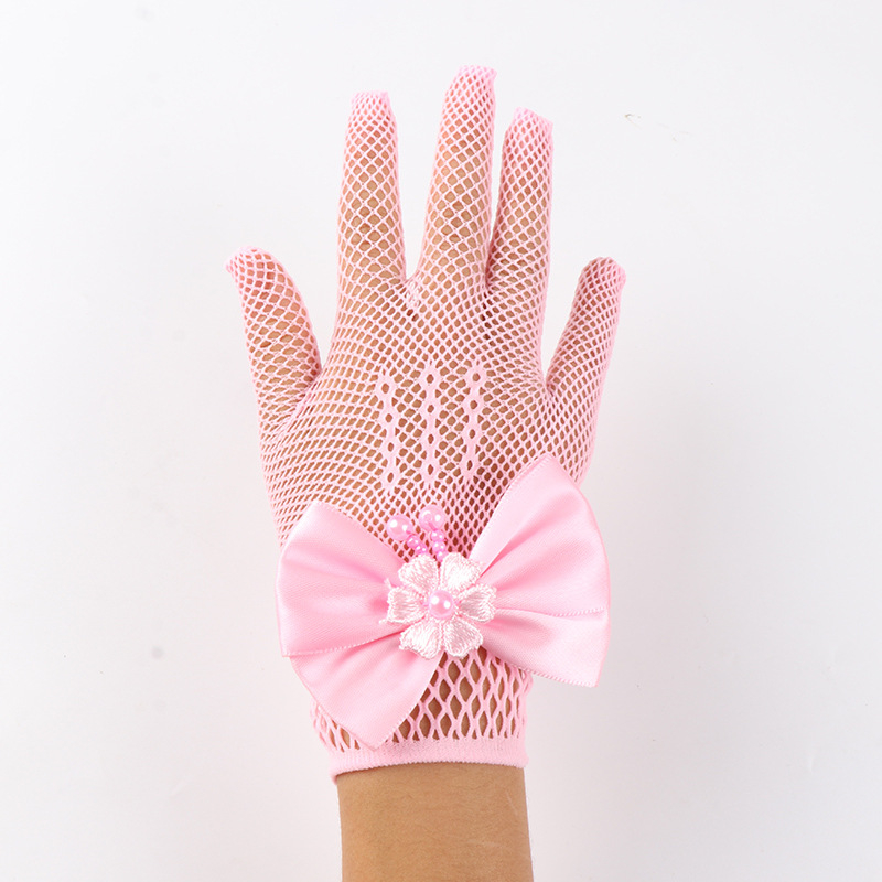 Kootud laste pulmakindad, printsessi stiilis, sõlmemustriga tikitud, unisex lastele ja täiskasvanutele