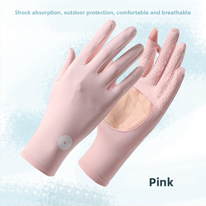 Ръкавици за шофиране без пръсти, дишащи, UV защита, антихлъзгащи, Ice Silk плат с Spandex (11–20%)