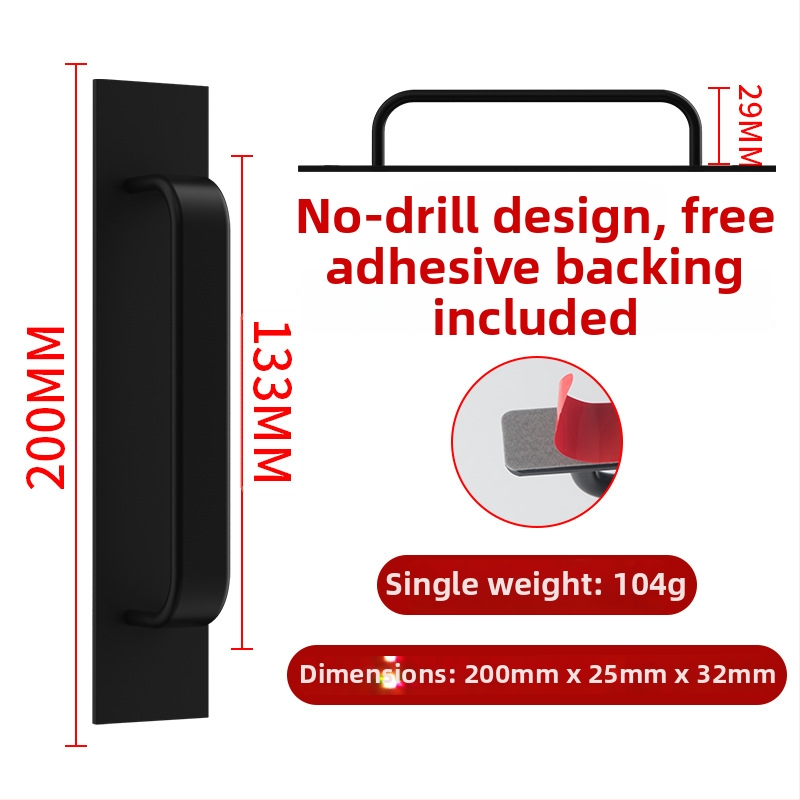 Wanson Handhandle – perforācijai nav nepieciešama rokture no alumīnija sakausējuma skapjiem, atvilktnēm un durvīm, pašlīmējoša, mūsdienīgs dizains