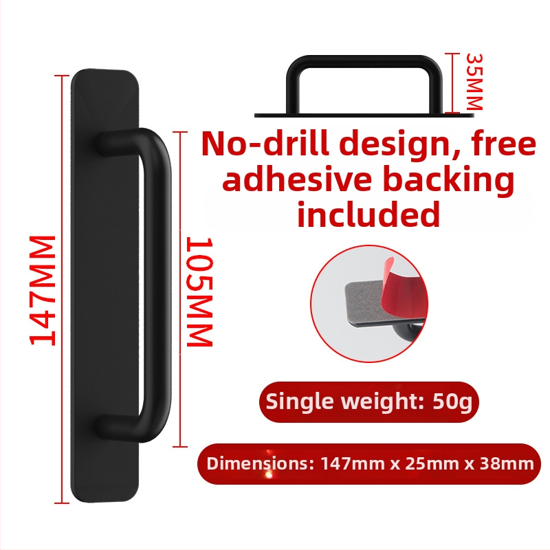 Wanson Handhandle – perforācijai nav nepieciešama rokture no alumīnija sakausējuma skapjiem, atvilktnēm un durvīm, pašlīmējoša, mūsdienīgs dizains