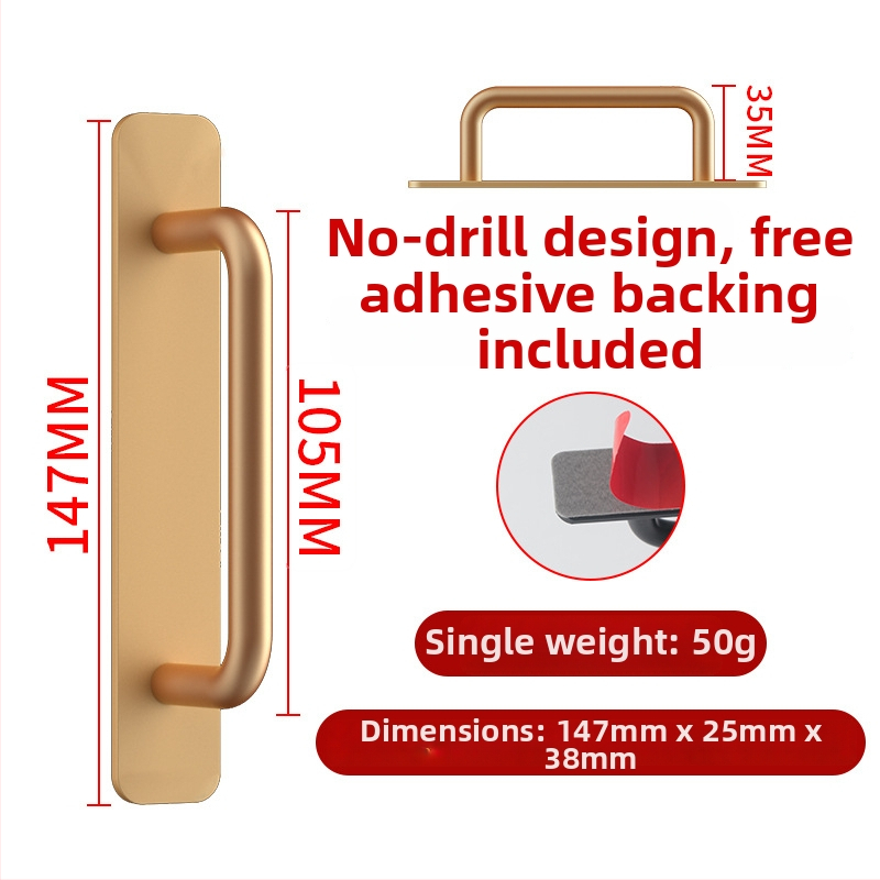 Wanson Handhandle – perforācijai nav nepieciešama rokture no alumīnija sakausējuma skapjiem, atvilktnēm un durvīm, pašlīmējoša, mūsdienīgs dizains