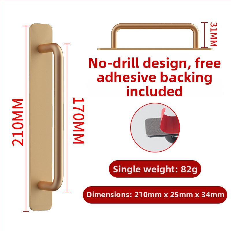 Wanson Handhandle – perforācijai nav nepieciešama rokture no alumīnija sakausējuma skapjiem, atvilktnēm un durvīm, pašlīmējoša, mūsdienīgs dizains