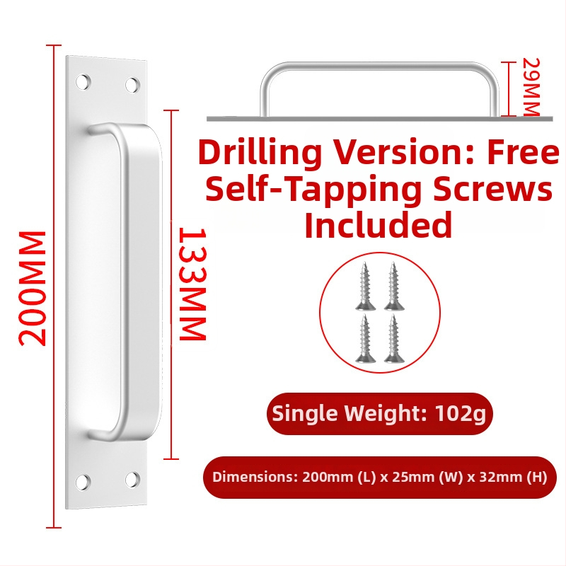 Wanson Handhandle – perforācijai nav nepieciešama rokture no alumīnija sakausējuma skapjiem, atvilktnēm un durvīm, pašlīmējoša, mūsdienīgs dizains