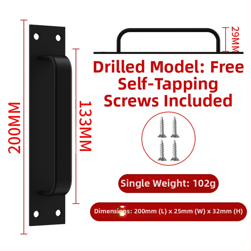 Wanson Handhandle – perforācijai nav nepieciešama rokture no alumīnija sakausējuma skapjiem, atvilktnēm un durvīm, pašlīmējoša, mūsdienīgs dizains