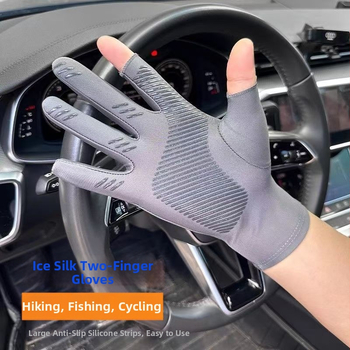 Nylon Ice-Silk rukavice s UV ochranou, celoprsté, priedušné, protišmykové, kompatibilné s dotykovým displejom, odolné voči opotrebeniu