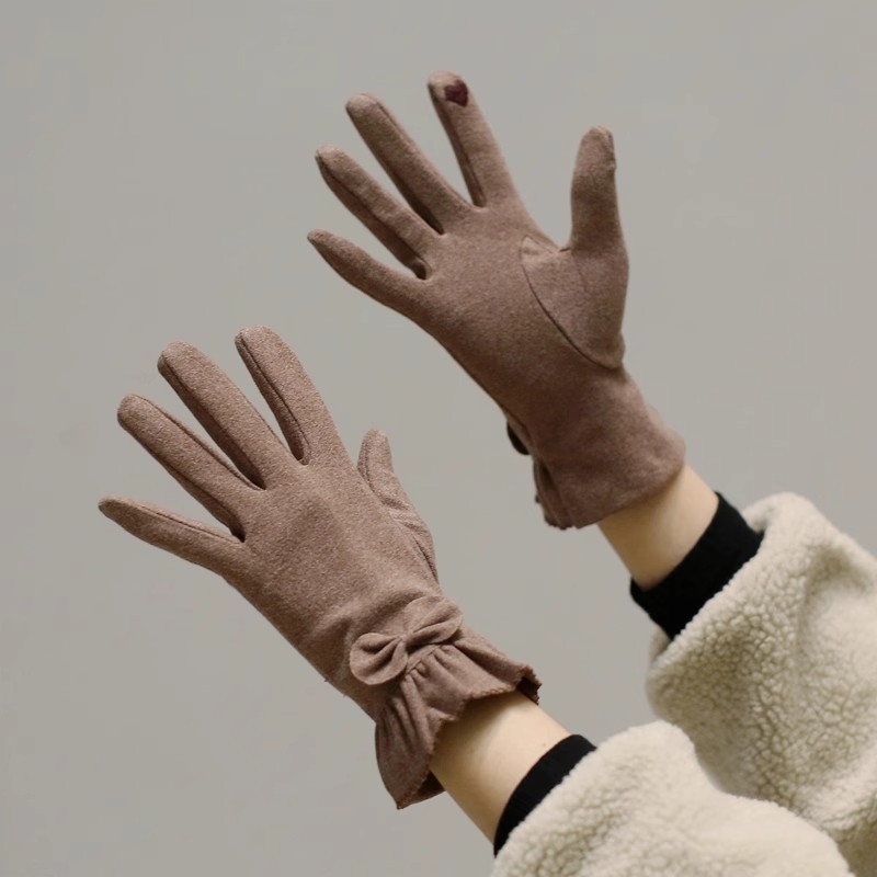 Női téli kerékpáros kesztyűk, teljes ujjas kivitel, szélálló, érintőképernyő-kompatibilis, poliészter