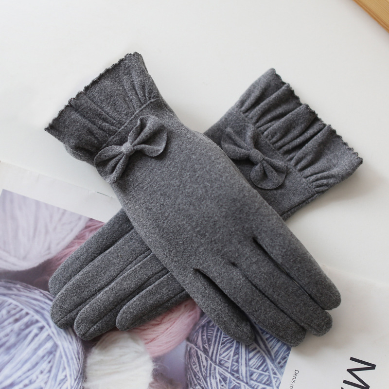 Női téli kerékpáros kesztyűk, teljes ujjas kivitel, szélálló, érintőképernyő-kompatibilis, poliészter