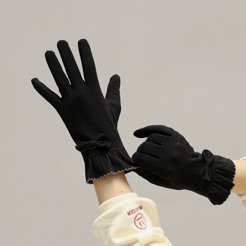 Női téli kerékpáros kesztyűk, teljes ujjas kivitel, szélálló, érintőképernyő-kompatibilis, poliészter