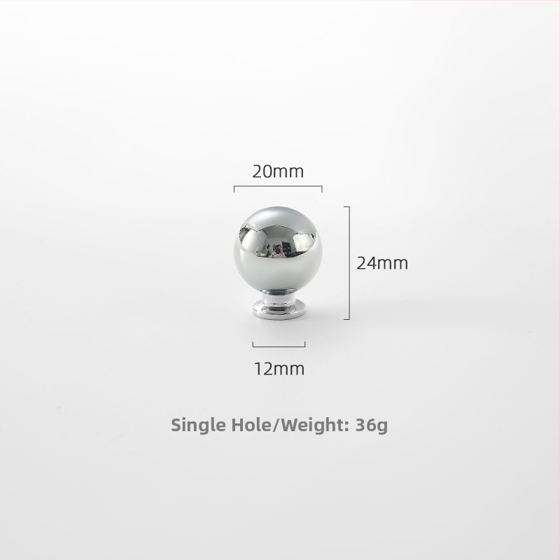 Misiņa garderobes rokturis, apaļš, ar vienu atveri, hromēts pārklājums