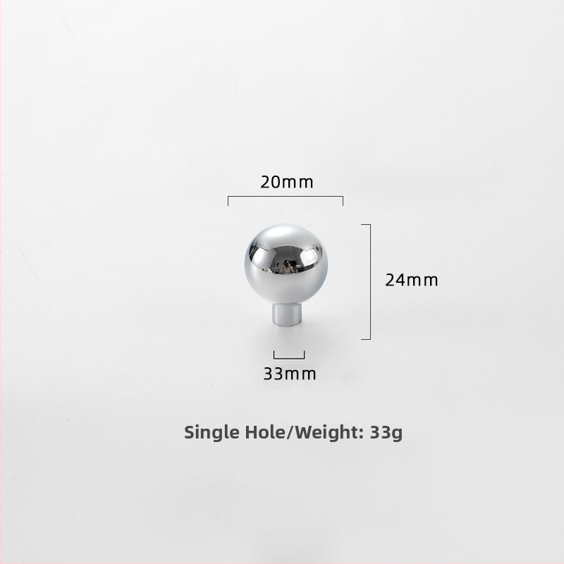 Misiņa garderobes rokturis, apaļš, ar vienu atveri, hromēts pārklājums