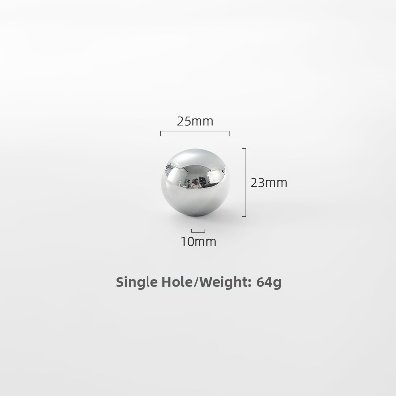 Misiņa garderobes rokturis, apaļš, ar vienu atveri, hromēts pārklājums