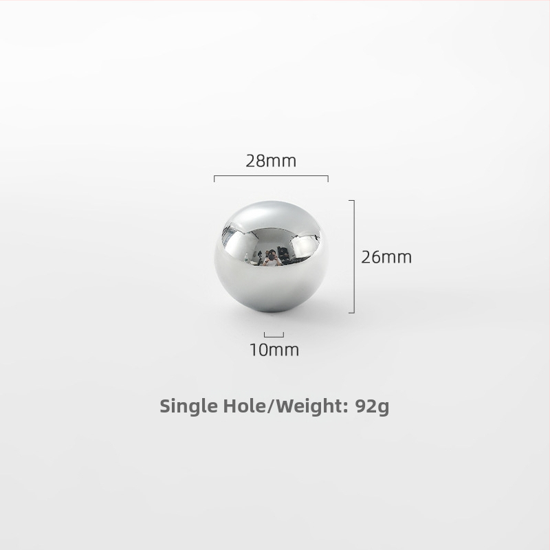 Misiņa garderobes rokturis, apaļš, ar vienu atveri, hromēts pārklājums