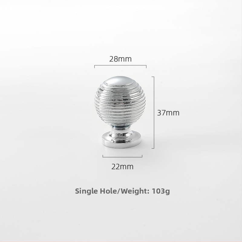 Misiņa garderobes rokturis, apaļš, ar vienu atveri, hromēts pārklājums