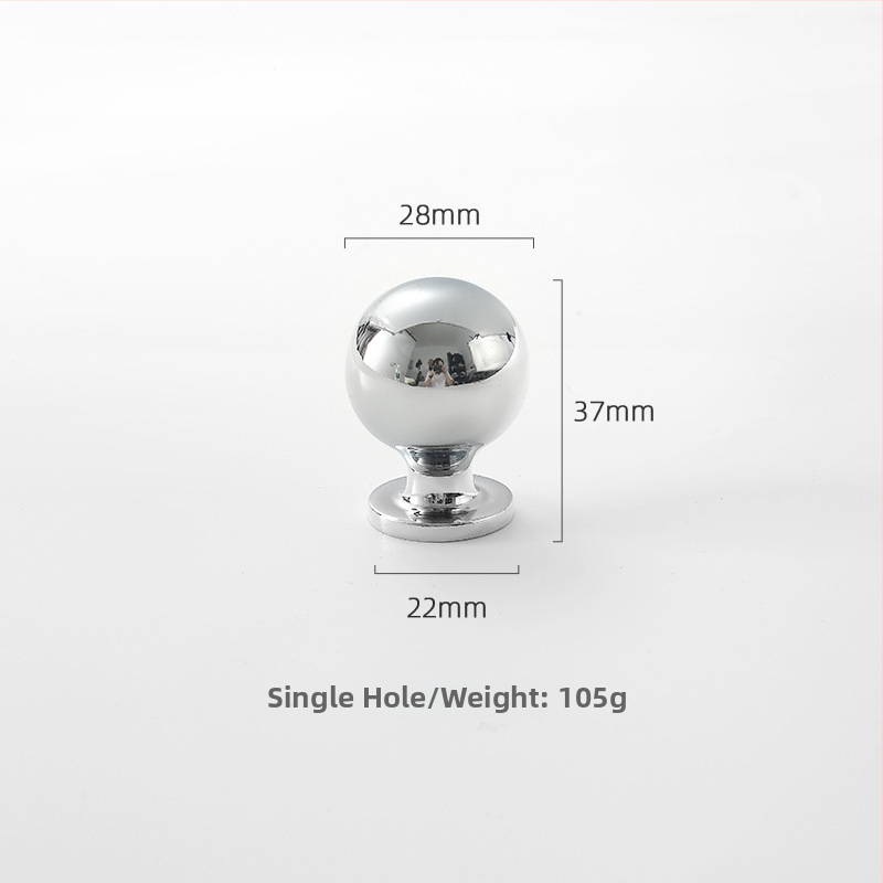 Misiņa garderobes rokturis, apaļš, ar vienu atveri, hromēts pārklājums