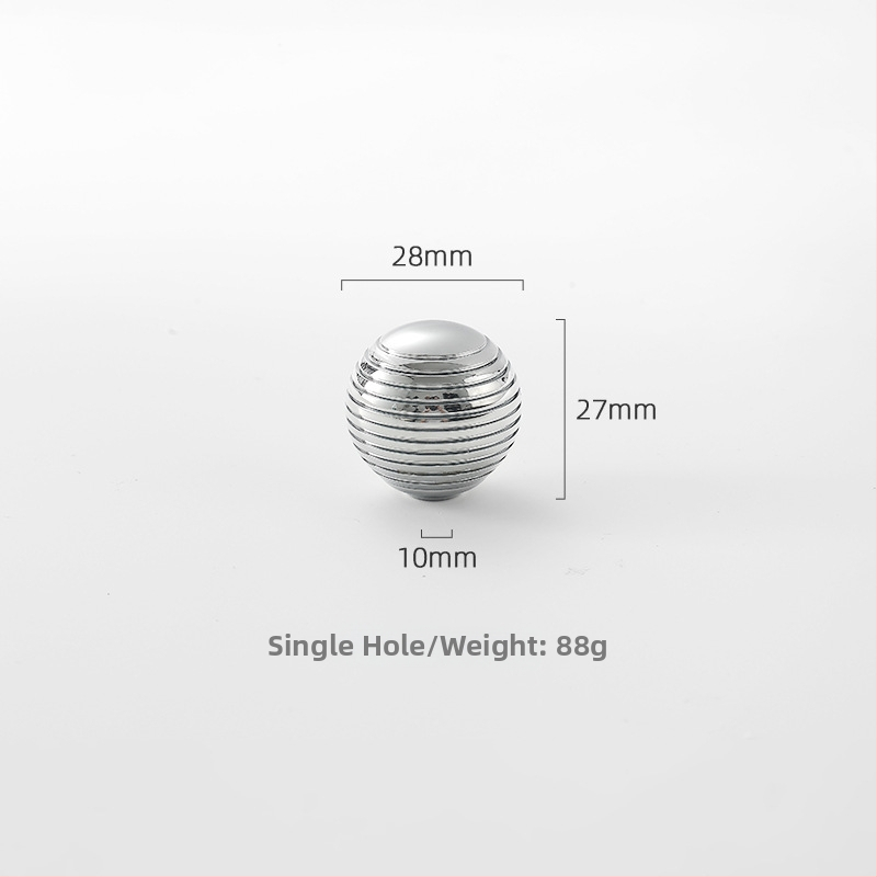 Misiņa garderobes rokturis, apaļš, ar vienu atveri, hromēts pārklājums