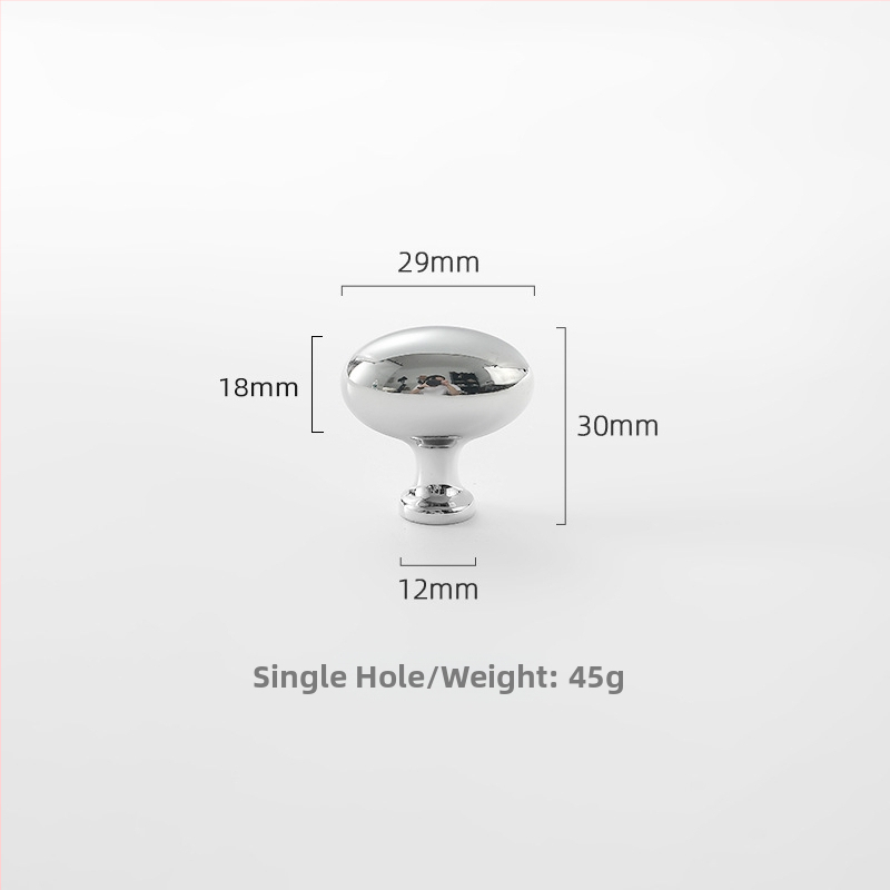 Misiņa garderobes rokturis, apaļš, ar vienu atveri, hromēts pārklājums