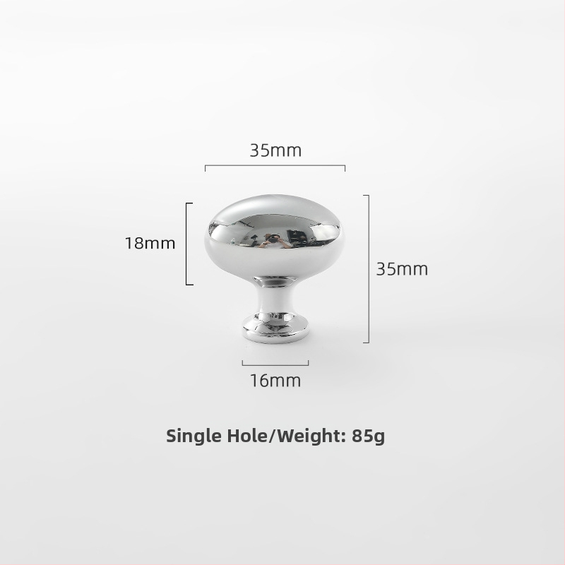 Misiņa garderobes rokturis, apaļš, ar vienu atveri, hromēts pārklājums